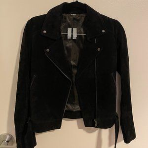 Azalea Black Suede Moto Jacket